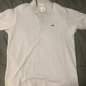 Men’s L12.12 Petit Pique Cotton Polo New Size Large Light Blue